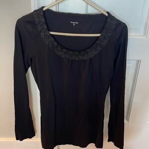 Garnet Hill black long sleeve top